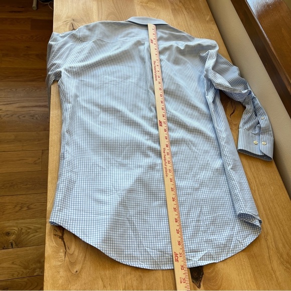 PETER MILLAR SHIRT MEN M BUTTON UP CHECK NANOLUXE EASY CARE COTTON PREPPY OFFICE - Picture 10 of 12